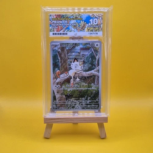 Meowth 106/094 Illustration Rare ACE 10 PERFECT SUBS!