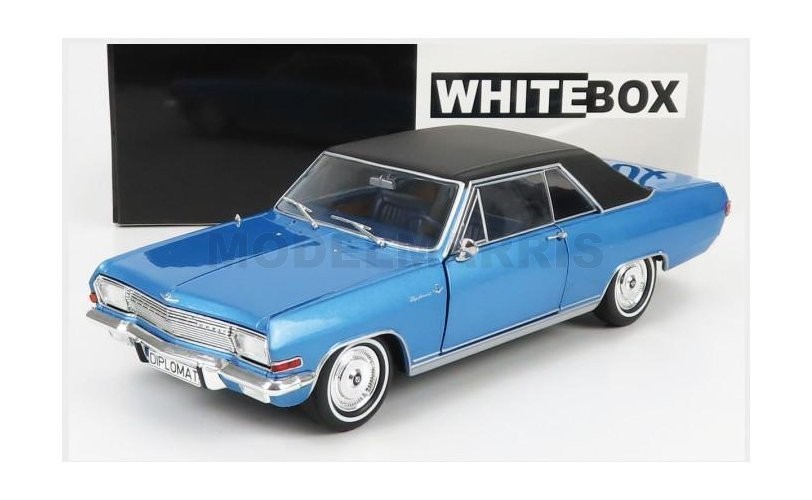 Whitebox Wb124137-O Opel - Diplomat a V8 Coupe 1965 - Light Blue Black - 1/24
