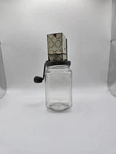Vtg Androck Nut Grinder Jar With Metal Grinder Top. Nice Shape 