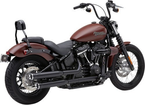 COBRA 6057B RPT Mufflers for Softail - Black Stainless Steel 6057B 1801-1245
