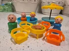 COMPLETE PLAY FAMILY HOUSE PATIO SET #726 VINTAGE FISHER PRICE LITTLE PEOPLE