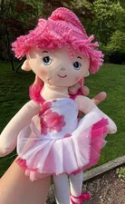 Ganz Ballerina Doll Giselle Hot Pink Ballet Dancer Rag Doll