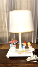 Jack  Jill Vintage Underwriters  Laboratory Wooden Nursery Nightlight  Lamp