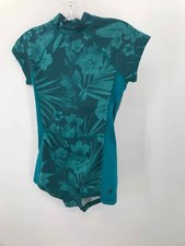 Pre-Owned Hurley Green Size XS Floral Rash Guard Swim Accessory