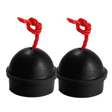2Pcs Billiard Cue Chalk Holder with Cord Rubber Snooker Cue Chalk Protective Cov