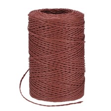 131 Yards 1.5mm Raffia Yarn Paper Ribbon Round String for DIY Dark Red 