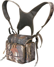 Binocular Harness Chest Pack, Bino Case with Rangefinder Pouch  Rain Cover, Bin