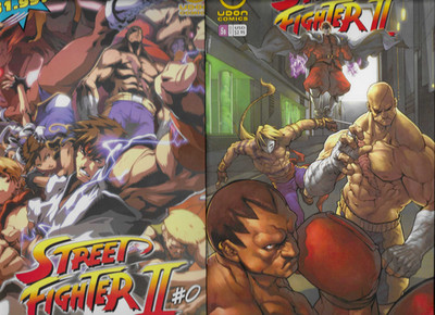 UDON  Street Fighter II (2005) #0 CLASSIC WRAPAROUND COVER PLUS LOW GD #5 LOT