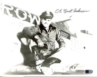 CE Bud Anderson Signed 8x10 World War II WW2 B&W Photo AUTO AI COA