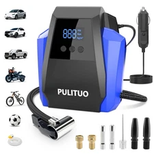 PULITUO Tire Inflator Portable Air Compressor - Car Accessories 12V DC Air P...