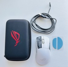 White ASUS ROG Keris II Ace Wireless Gaming Mouse ROG AimPoint Pro Sensor