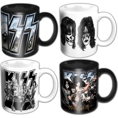 KISS ESPRESSOTASSE SET 4 STÜCK MONSTER CLASSIC LOGO ESPRESSO MUG SET