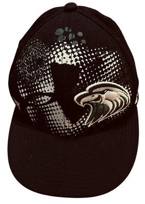 Under Armour Hat Cap Snap Back One Size Black Eagle Logo HeatGear Mens Sports