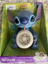 Disney Stitch Bubble Machine No Spill Musical Toy Kids Outdoor Bubbles 4oz New