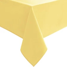 60x60-inch Yellow Square Tablecloth Waterproof Spillproof Washable Fabric