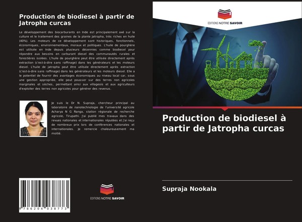 Production De Biodiesel à Partir De Jatropha Curcas Supraja Nookala Taschenbuch-image
