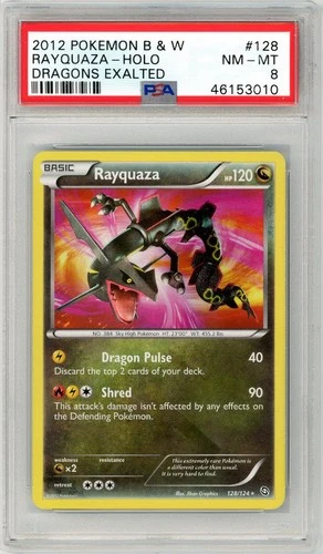 Pokemon Rayquaza #128 Dragons Exalted PSA 8 NM-MT