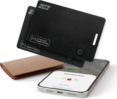 Wallet Tracker Card, Compatible with Find My App(iOS Only), Black-1Pack PRO