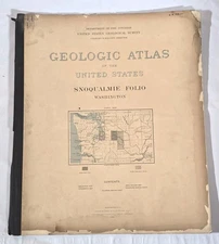 1906 Snoqualmie Folio #139 Washington USGS US Geologic Atlas Maps