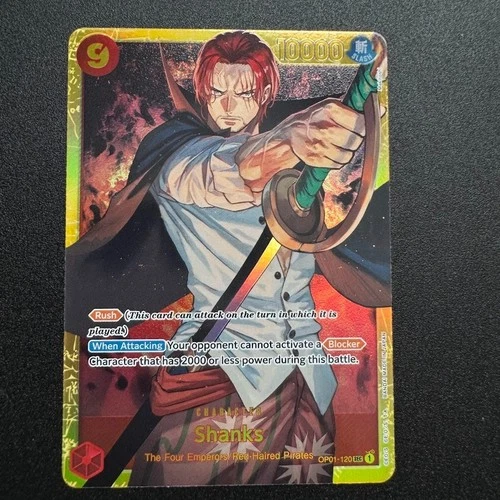 Shanks SEC OP01-120 - One Piece TCG English Card Near-Mint Secret Rare