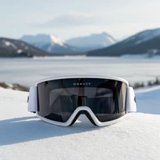 Oakley Snow Goggles Target Line L matte white frame dark grey lens NEW