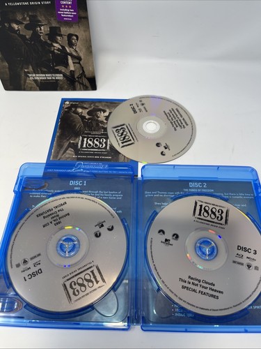 1883: A Yellowstone Origin Story (Blu-ray) Slipcover EUC Tested! 3 Disc Edition - Picture 3 of 6