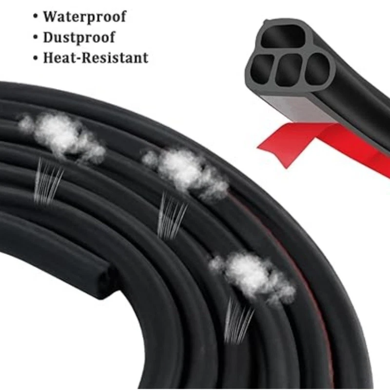 Tira de sellado de puerta de auto insonorización de 32,8 pies en forma de L automotriz EE. UU. Foto 4 de 4