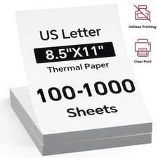 100-1000x 8.5x11" Folded A4 Thermal Continuous Paper For M08F M832 Hprt Printer