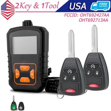 2 For 2007 - 2017 Jeep Wrangler Compass Patriot 4btn Remote Key Fob Programmer
