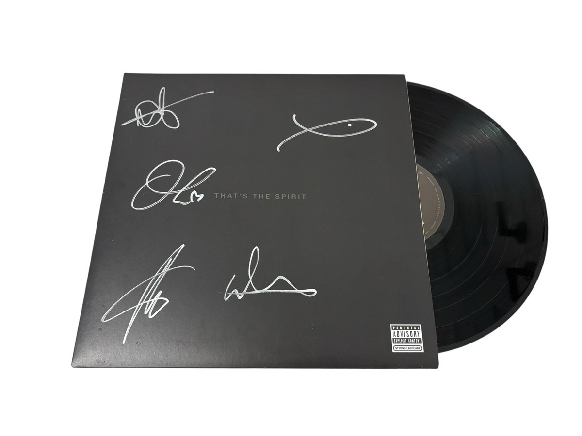 BRING ME THE HORIZON SIGNED AUTOGRAPH x5 THAT'S THE SPIRIT VINYL