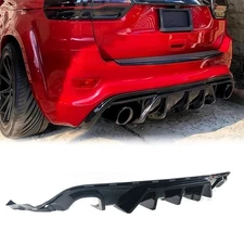 Gloss Black Rear Bumper Diffuser for 2014-21 Jeep Grand Cherokee SRT Shark Fin