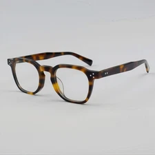 Acetate Square Eyeglasses Frames Vintage Men Women Leopard Color Glasses Frames