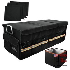 Car Trunk Organizer with Cooler, Collapsible Trunk Cargo Organizer for SUV,