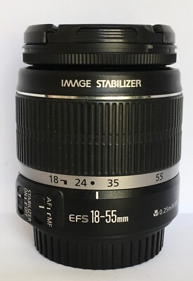 Canon EF-S 18-55mm f3.5-5.6 IS DSLR Objektiv schwarz EOS