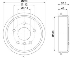 Eje trasero tambor freno Mintex para Mercedes-Benz Clase A 140 160 CDI 170