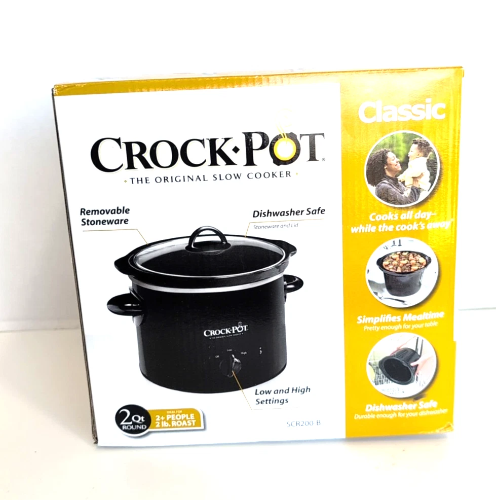 Crock-Pot SCR200-B Manual Slow Cooker NIB