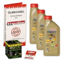 Honda XRV 750 Africa Twin (RD04) 90-92, Castrol 10W40 ÖL + Hiflo Racing ÖLfilter