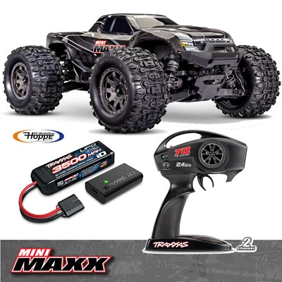 Traxxas TRX107154-1 Mini- Maxx 4WD Noir BL-2S sans Brosse Avec + Usb-C Chargeur - Photo 1/4