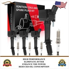 4 Ignition Coils & Iridium Spark Plugs Kit For Chevrolet Malibu 2016-2022 1.5L