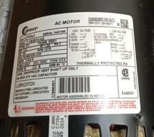 Century C770V1 Century Condenser Fan Motor 1HP 1PH 60Hz 460/200-230V 1075 RPM