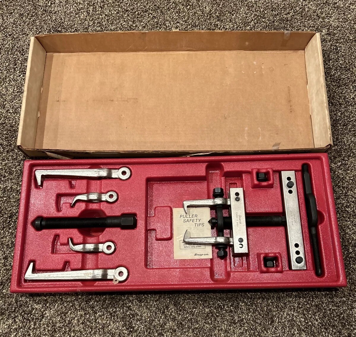Vtg Snapon Bolt CJ2002 Gear Puller Set Made in USA with Box Brand New