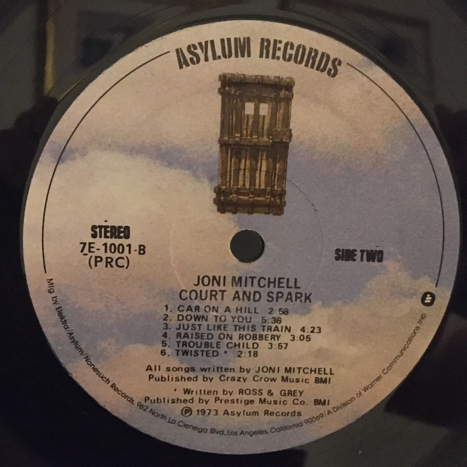Joni Mitchell - Court and Spark 1973 Vinyl LP Asylum 7E-1001 - Gatefold Cover Foto 4 de 4