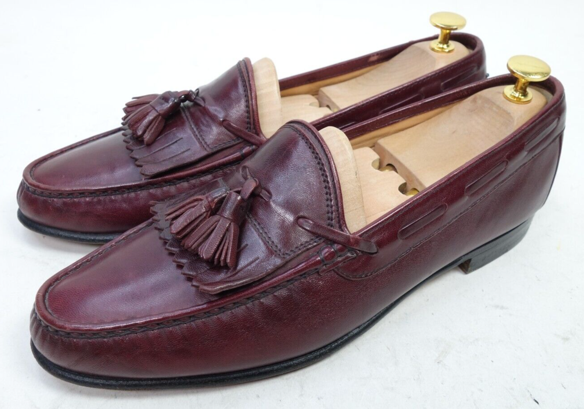 Men’s Salvatore Ferragamo Cherry Brown Italian Leather Tassel Loafers Size 10 C Salvatore Ferragamo Tassel Loafer Shoes Cherry Men Size 9.5  main image 4