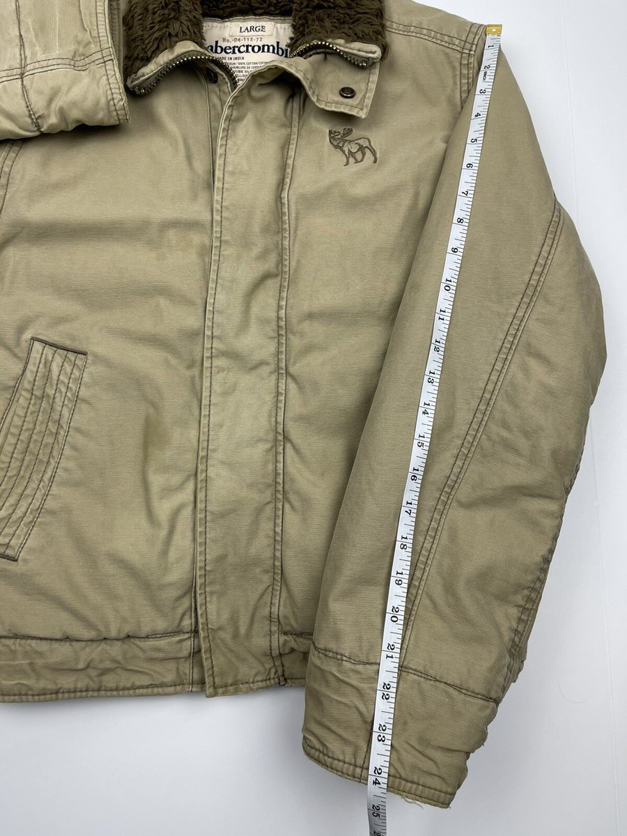 Abercrombie & Fitch Women's Adirondack Jacket Faux Fur Lined Beige