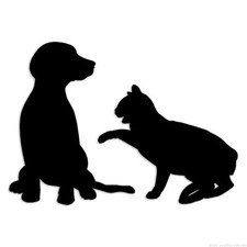 Puppy Kitten - Decal Sticker - Multiple Colors Sizes - ebn6919