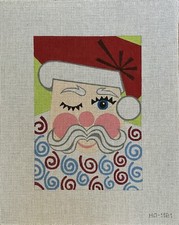 Raymond Crawford HO-1121 Christmas Santa 18ct Handpainted Needlepoint Canvas
