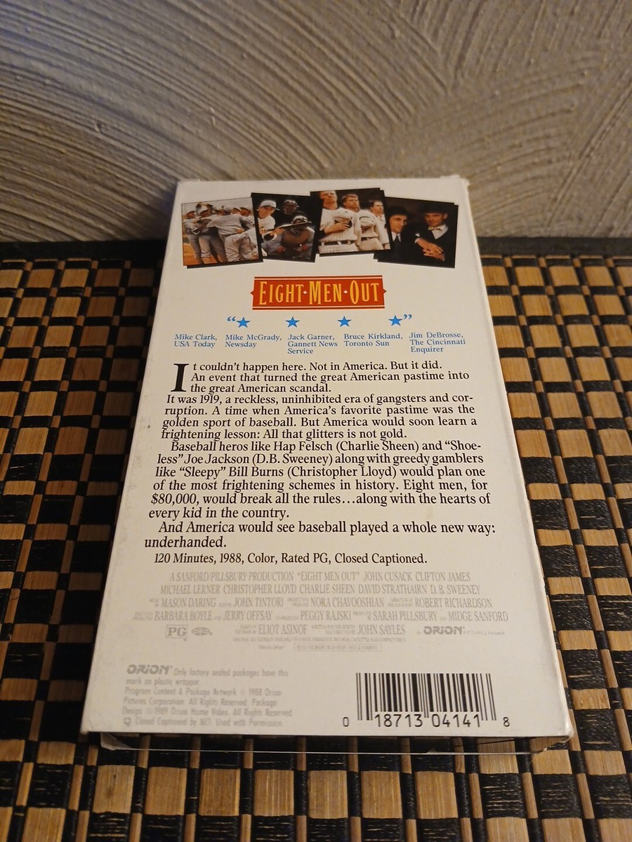 Eight Men Out (1989) VHS - Chicago White Sox Baseball - Shoeless