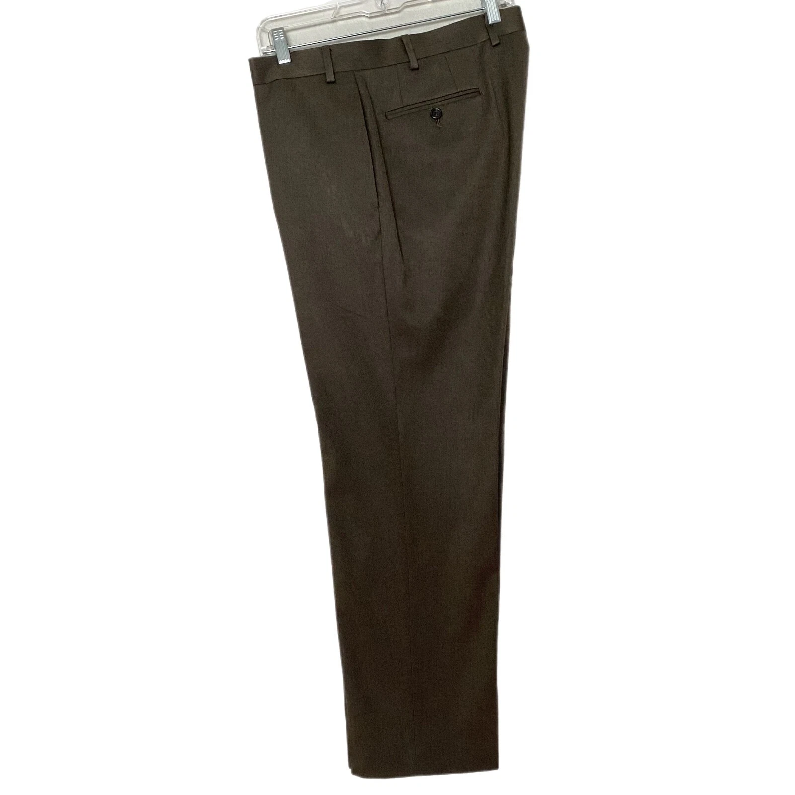 LAUREN RALPH LAUREN Men's Green/Gold Pants Polyester Rayon Green Label 36/30