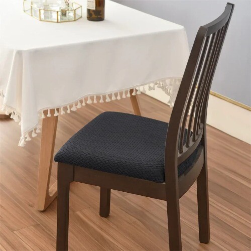 Fit Stretch Removable Washable Short Dining Chair Protector Cover Seat Slipcover - Picture 22 of 31