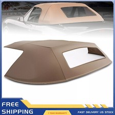 1x Convertible Soft Top With Plastic Window Tan For Chevrolet Corvette 1986-1993 1x Convertible Soft Top With Plastic Window Tan For Chevrolet Corvette 1986-1993
